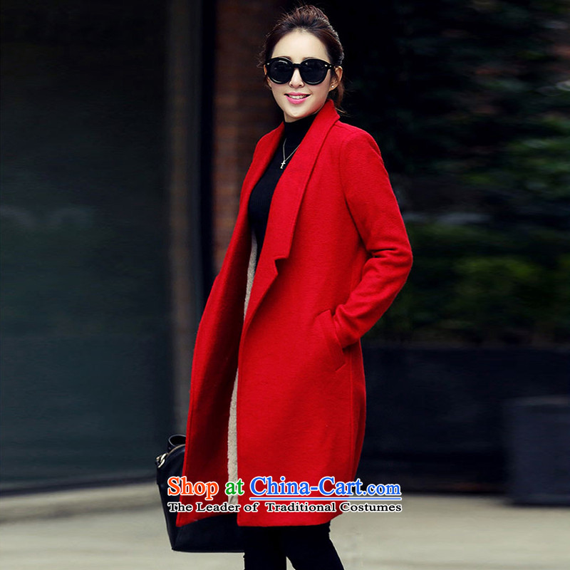 The holy day average 2015 Ying autumn and winter coats gross new stylish Korean?   in the medium to long term, a wool coat SY515 RED M, the holy day average.... Ying shopping on the Internet