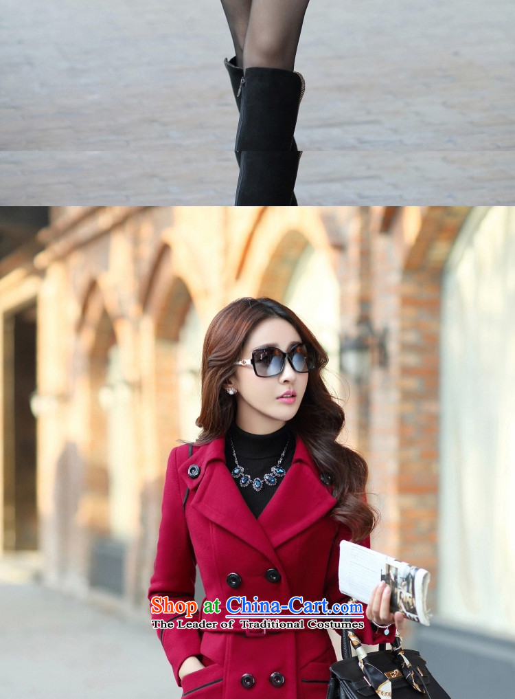 Better, Yi 2015 autumn and winter new products for women new Korean version of Sau San? In gross jacket long a wool coat cashmere M8097 navy XL Photo, prices, brand platters! The elections are supplied in the national character of distribution, so action, buy now enjoy more preferential! As soon as possible.
