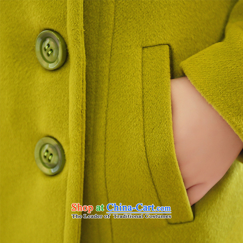 8Baiqiu Winter Female frock Korean Sau San? windbreaker in gross long jacket, double-a wool coat female Qiu Xiang Green M 8P , , , shopping on the Internet