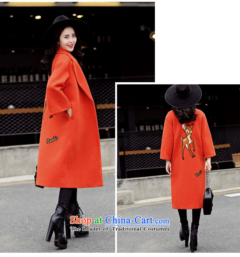 Overnight Snow Winter 2015 Addis Ababa new Korean girl in gross? jacket long plaque than deer Sau San embroidered wool coat female orange M? Picture, prices, brand platters! The elections are supplied in the national character of distribution, so action, buy now enjoy more preferential! As soon as possible.