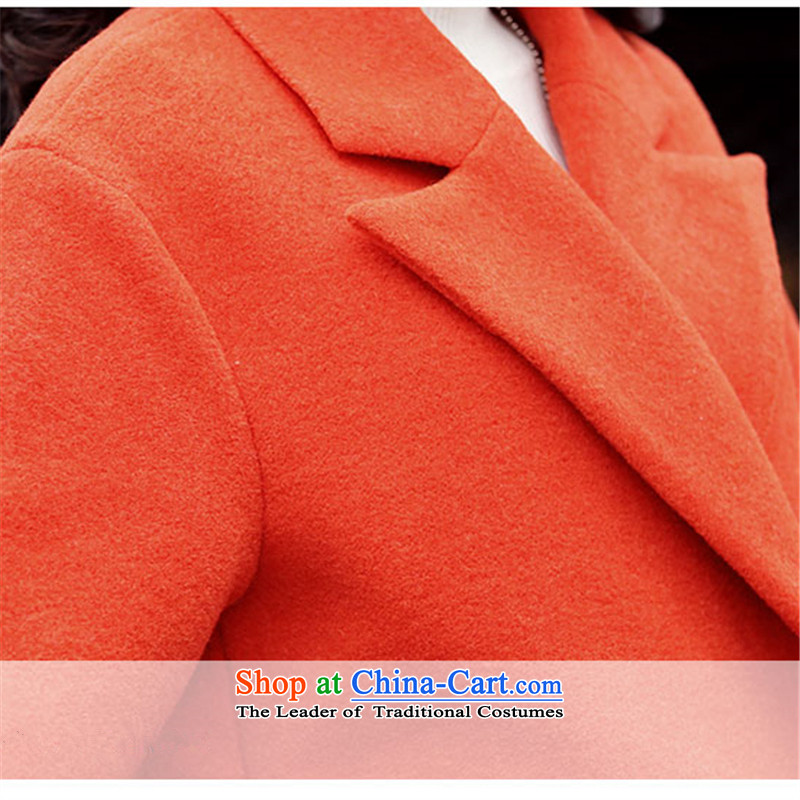 Overnight Snow Winter 2015 Addis Ababa new Korean girl in gross? jacket long plaque than deer Sau San embroidered wool coat female orange M, it overnight snow (XIBEIXUE Addis Ababa) , , , shopping on the Internet