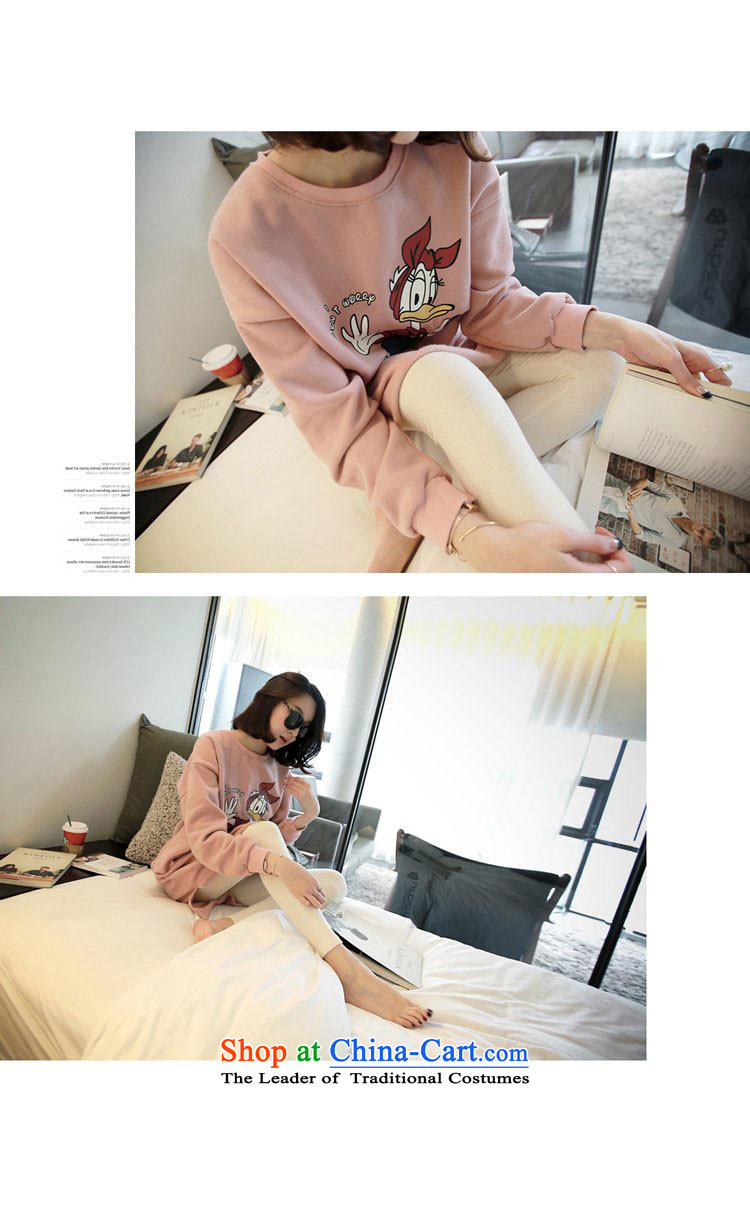 2015 Autumn winter new Korean version of large numbers of ladies thick MM loose, Hin thin, thick 200 catties thick sister in long thick plus lint-free kit jacket sweater and pink XXL picture, prices, brand platters! The elections are supplied in the national character of distribution, so action, buy now enjoy more preferential! As soon as possible.