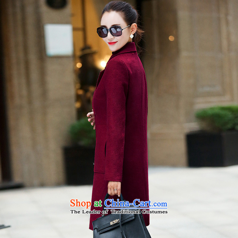 Yi love wave 2015 new autumn and winter coats female Korean gross? long version of the amount? a wool coat Sau San coats female 1614 red , L, Yi jacket wave Love , , , shopping on the Internet