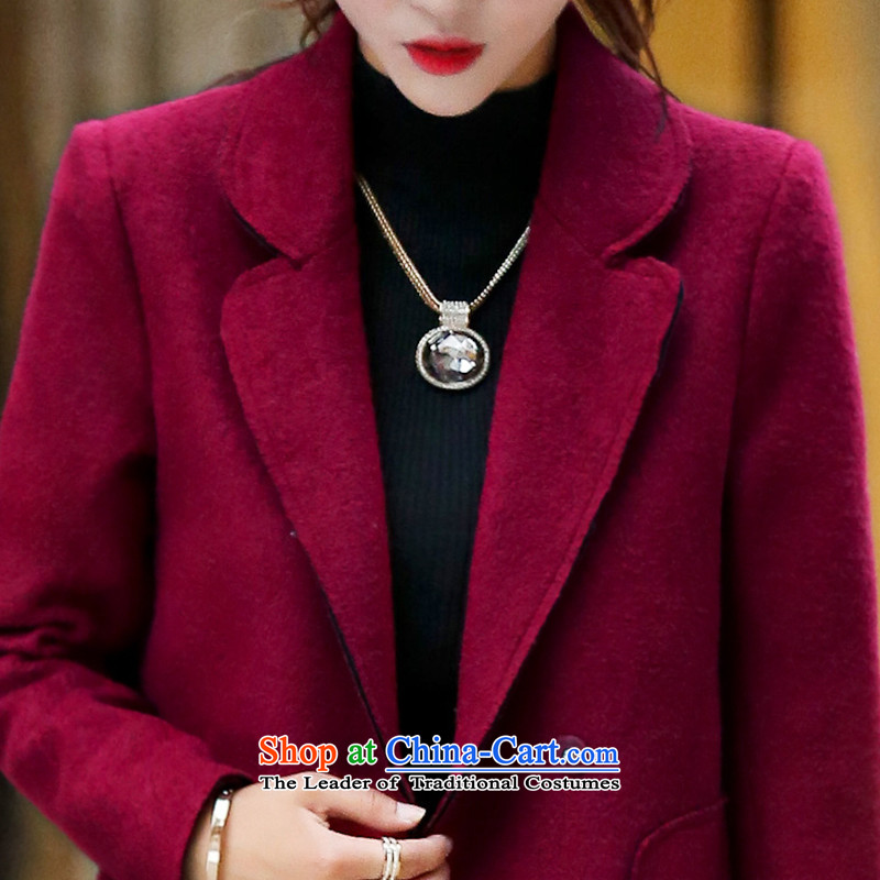 Yi love wave 2015 new autumn and winter coats female Korean gross? long version of the amount? a wool coat Sau San coats female 1614 red , L, Yi jacket wave Love , , , shopping on the Internet