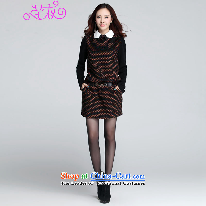 Xl Kumabito Women 2015 plus the new Korean obesity mm long-sleeved shirt, forming the Sau San knitting collar gross? Fall/Winter Collections dresses yellow dot 3XL cost between HKD150-170, Constitution Yi shopping on the Internet has been pressed.
