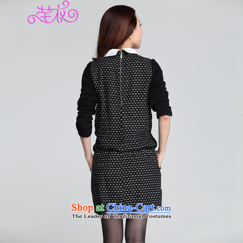 Xl Kumabito Women 2015 plus the new Korean obesity mm long-sleeved shirt, forming the Sau San knitting collar gross? Fall/Winter Collections dresses yellow dot 3XL cost between HKD150-170, Constitution Yi shopping on the Internet has been pressed.