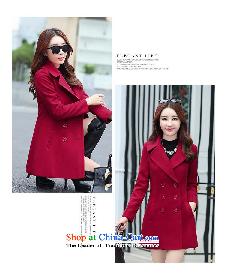 8Pak 2015 autumn and winter new products in Korean long long-sleeved lapel Sau San video thin coat of gross temperament? jacket female navy blue L picture, prices, brand platters! The elections are supplied in the national character of distribution, so action, buy now enjoy more preferential! As soon as possible.