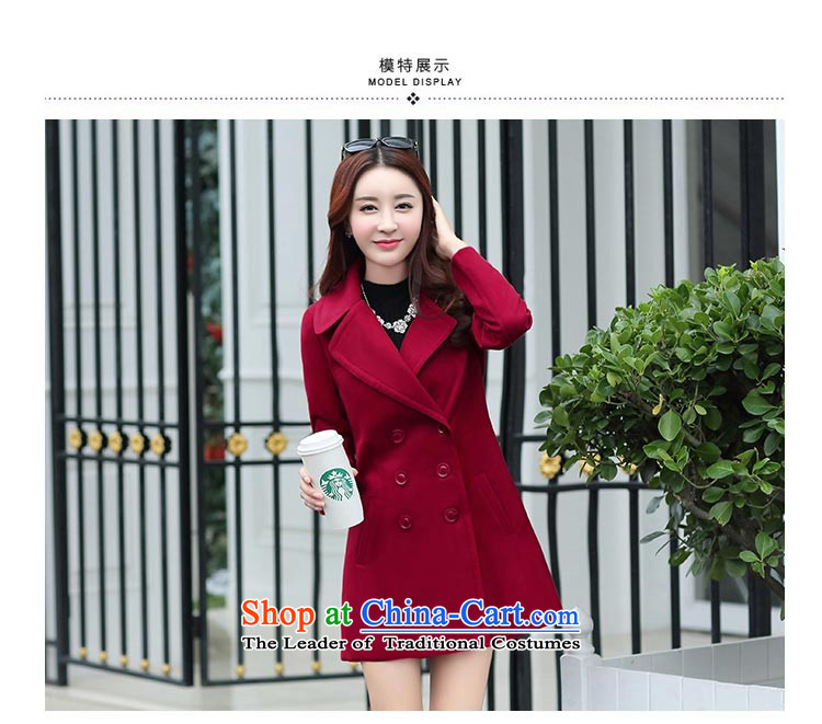 8Pak 2015 autumn and winter new products in Korean long long-sleeved lapel Sau San video thin coat of gross temperament? jacket female navy blue L picture, prices, brand platters! The elections are supplied in the national character of distribution, so action, buy now enjoy more preferential! As soon as possible.