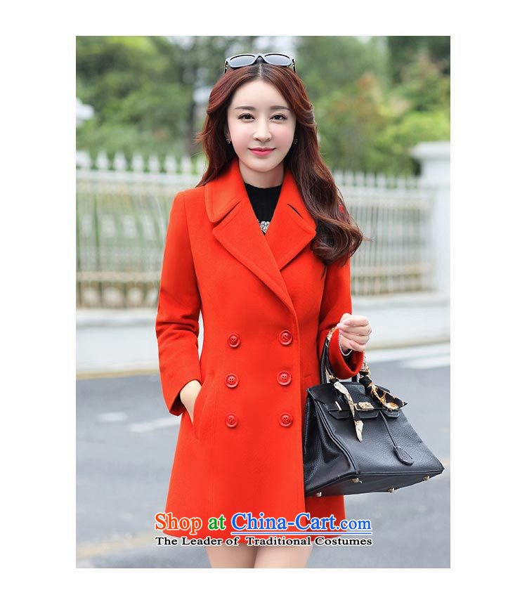 8Pak 2015 autumn and winter new products in Korean long long-sleeved lapel Sau San video thin coat of gross temperament? jacket female navy blue L picture, prices, brand platters! The elections are supplied in the national character of distribution, so action, buy now enjoy more preferential! As soon as possible.
