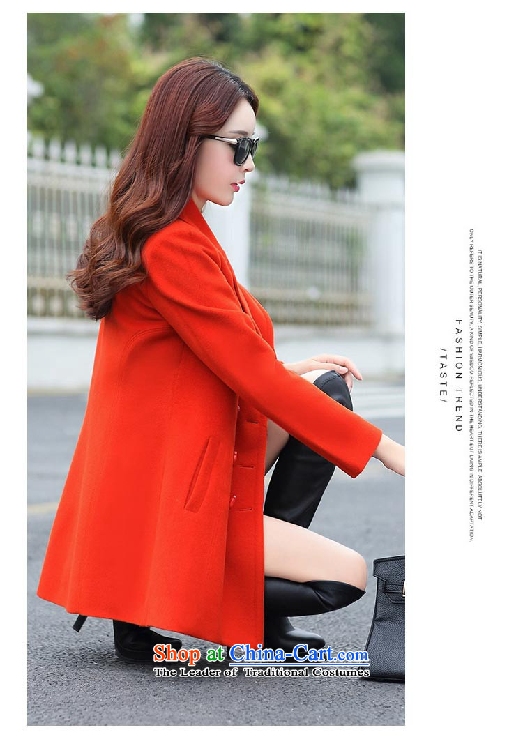 8Pak 2015 autumn and winter new products in Korean long long-sleeved lapel Sau San video thin coat of gross temperament? jacket female navy blue L picture, prices, brand platters! The elections are supplied in the national character of distribution, so action, buy now enjoy more preferential! As soon as possible.