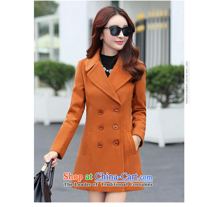 8Pak 2015 autumn and winter new products in Korean long long-sleeved lapel Sau San video thin coat of gross temperament? jacket female navy blue L picture, prices, brand platters! The elections are supplied in the national character of distribution, so action, buy now enjoy more preferential! As soon as possible.