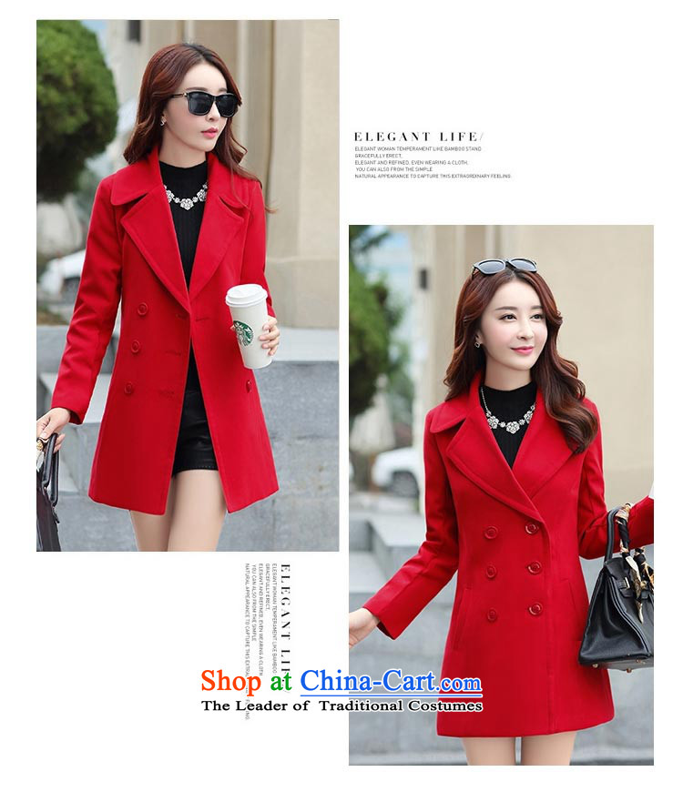 8Pak 2015 autumn and winter new products in Korean long long-sleeved lapel Sau San video thin coat of gross temperament? jacket female navy blue L picture, prices, brand platters! The elections are supplied in the national character of distribution, so action, buy now enjoy more preferential! As soon as possible.