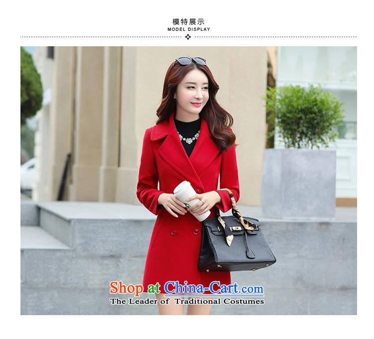 8Pak 2015 autumn and winter new products in Korean long long-sleeved lapel Sau San video thin coat of gross temperament? jacket female navy blue L picture, prices, brand platters! The elections are supplied in the national character of distribution, so action, buy now enjoy more preferential! As soon as possible.