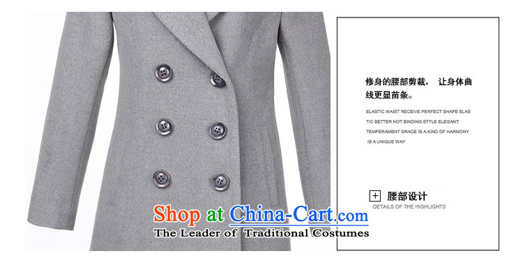 8Pak 2015 autumn and winter new products in Korean long long-sleeved lapel Sau San video thin coat of gross temperament? jacket female navy blue L picture, prices, brand platters! The elections are supplied in the national character of distribution, so action, buy now enjoy more preferential! As soon as possible.