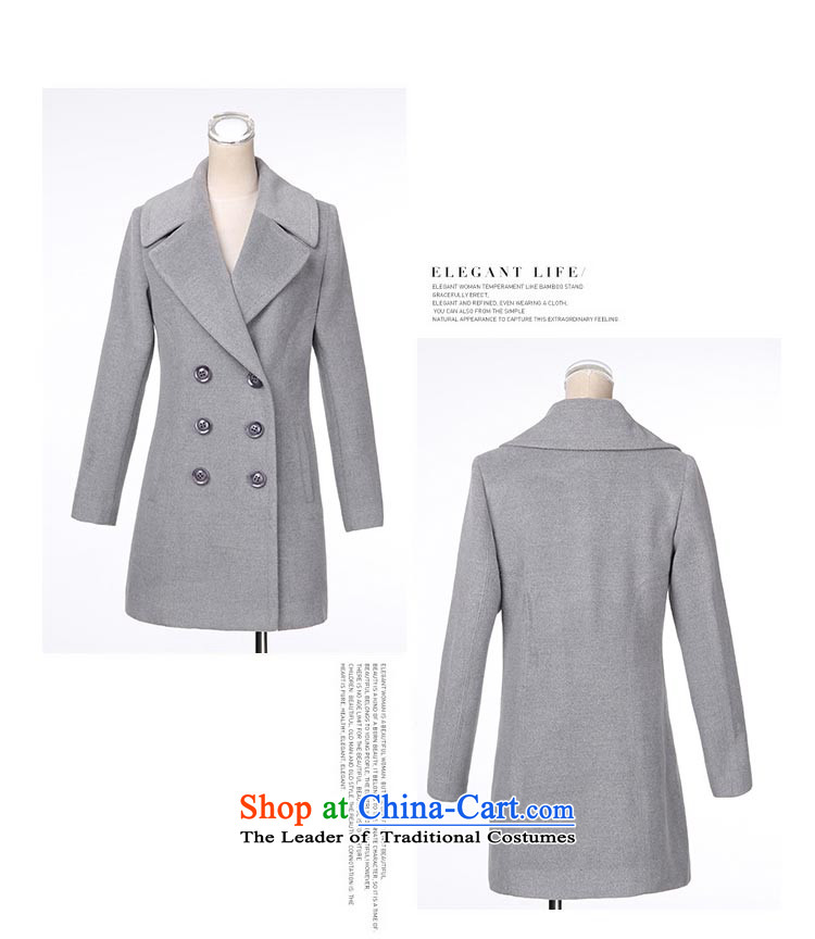 8Pak 2015 autumn and winter new products in Korean long long-sleeved lapel Sau San video thin coat of gross temperament? jacket female navy blue L picture, prices, brand platters! The elections are supplied in the national character of distribution, so action, buy now enjoy more preferential! As soon as possible.