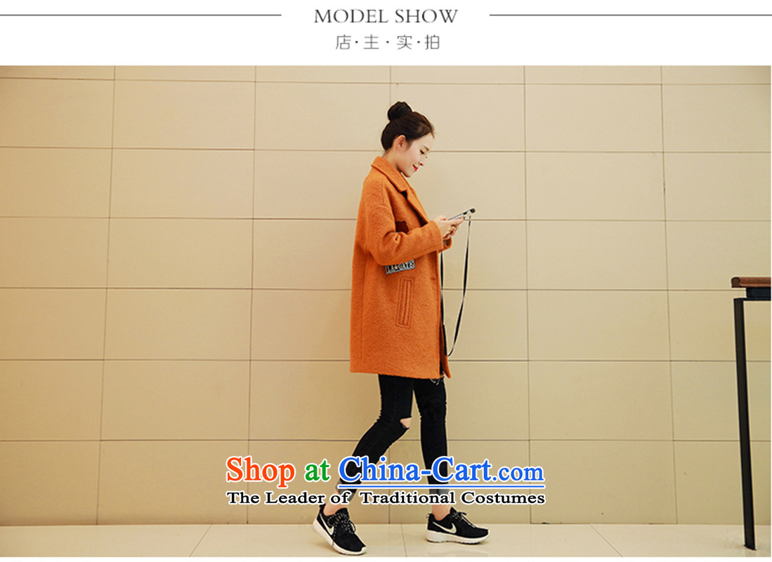 In light autumn and winter rose new products Korean female coats long-sleeved? gross jacket in long?)? a wool coat larger female MD597 orange M picture, prices, brand platters! The elections are supplied in the national character of distribution, so action, buy now enjoy more preferential! As soon as possible.