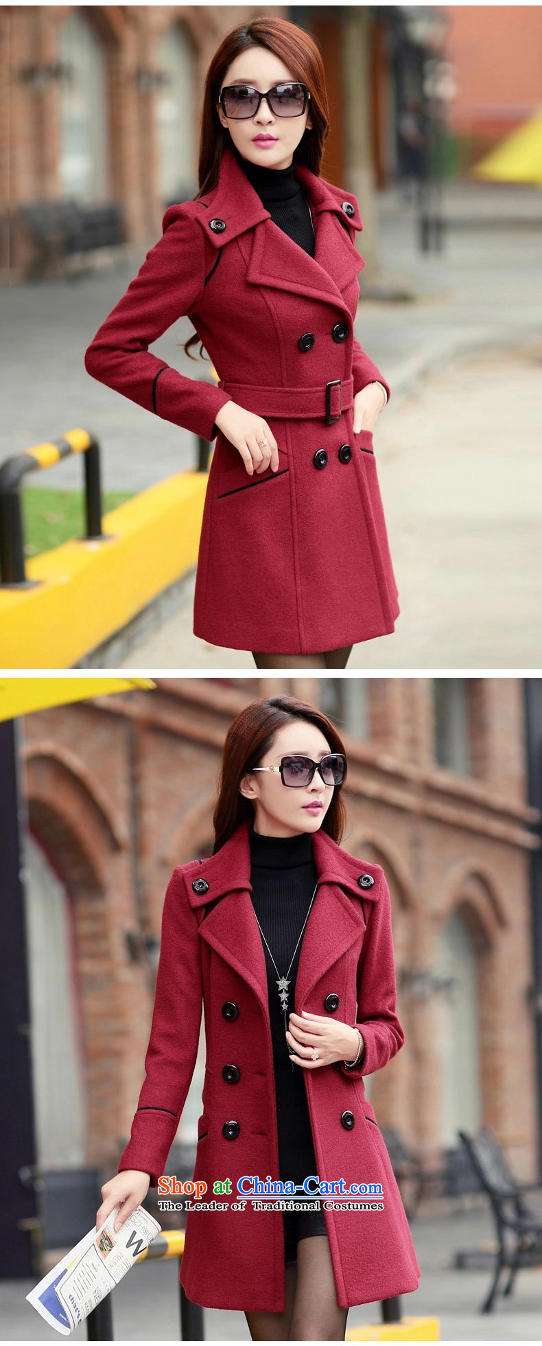 Yi Jin (epcen No. 2015 Fall/Winter Collections) New Women Korean jacket in Sau San Mao? Long a wool coat GD6916 navy L picture, prices, brand platters! The elections are supplied in the national character of distribution, so action, buy now enjoy more preferential! As soon as possible.