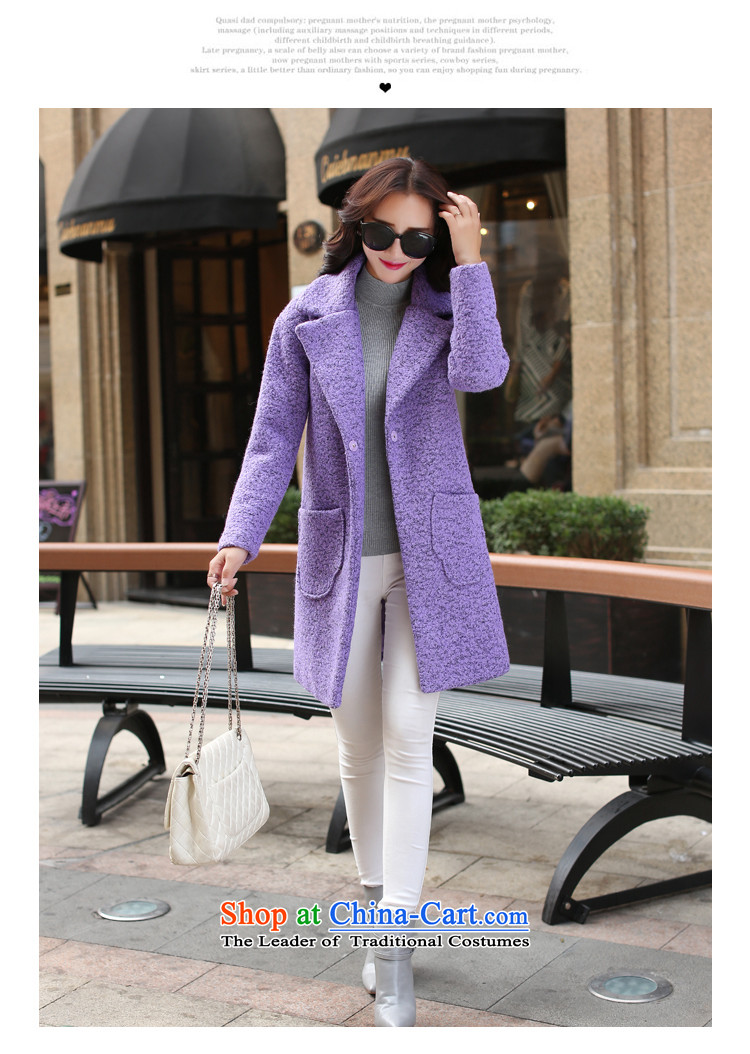 In accordance with the CEN 2015 bathing in the autumn and winter female Korean version is a grain long coats relaxd casual)? What gross flows of female 577# jacket violet S picture, prices, brand platters! The elections are supplied in the national character of distribution, so action, buy now enjoy more preferential! As soon as possible.