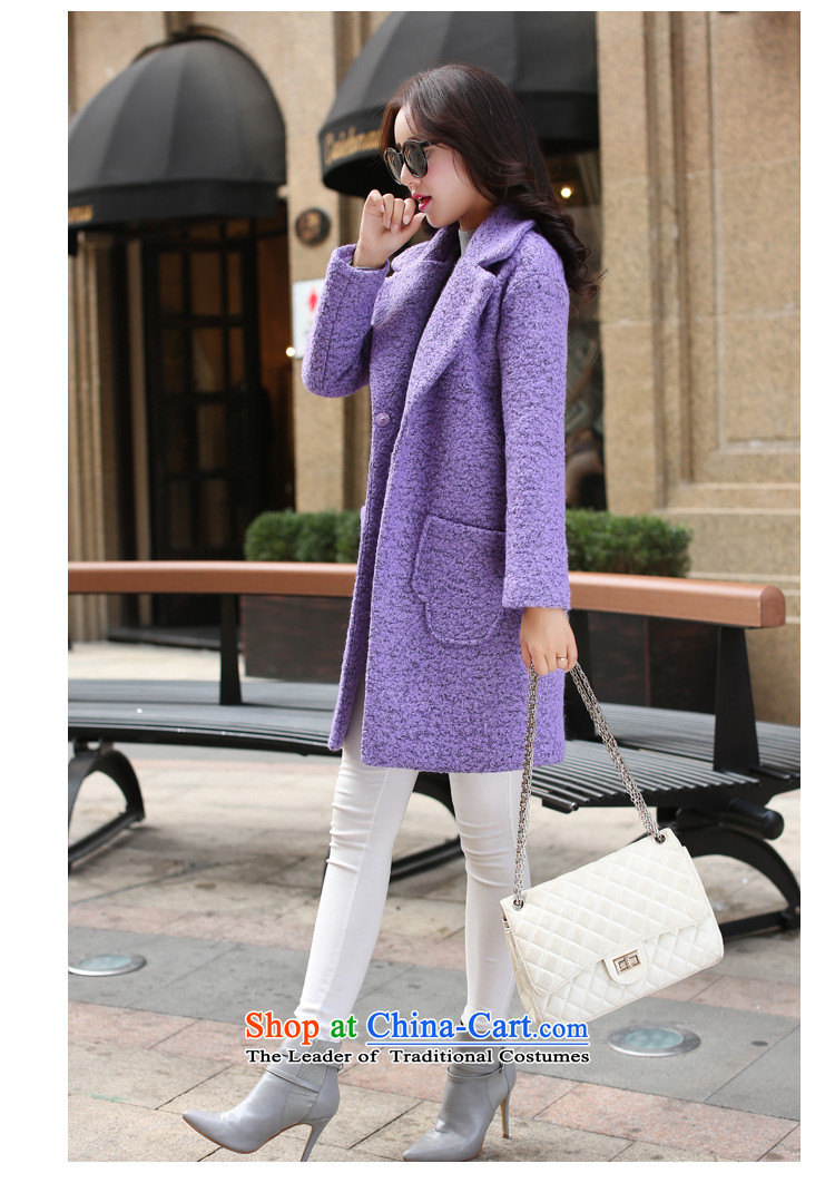 In accordance with the CEN 2015 bathing in the autumn and winter female Korean version is a grain long coats relaxd casual)? What gross flows of female 577# jacket violet S picture, prices, brand platters! The elections are supplied in the national character of distribution, so action, buy now enjoy more preferential! As soon as possible.