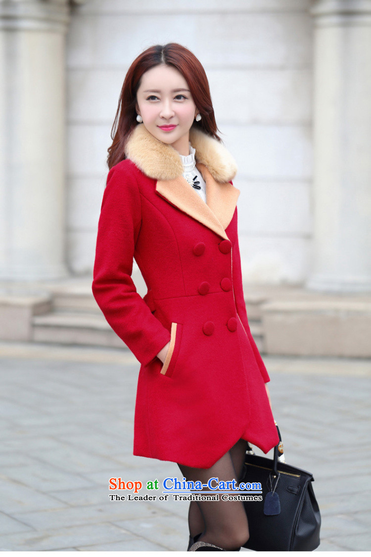 Yi Wu 2015 autumn and winter new Korean double-jacket in gross? long suit coats Y362 for gross? red L picture, prices, brand platters! The elections are supplied in the national character of distribution, so action, buy now enjoy more preferential! As soon as possible.