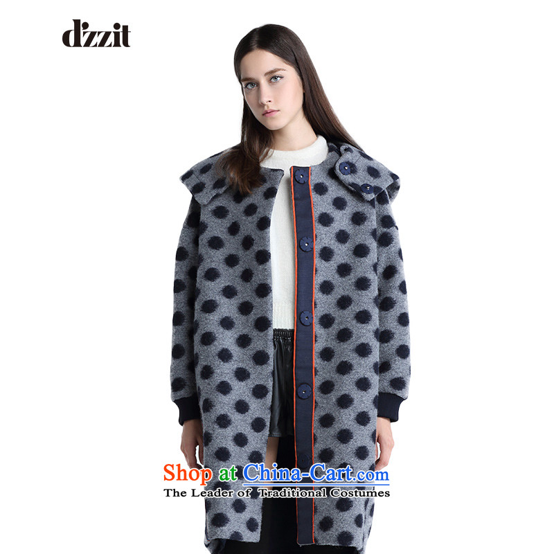 In winter, of d'zzit retro wave points can be lifted off cap long-sleeved coats 354G288?155XS Dark Gray