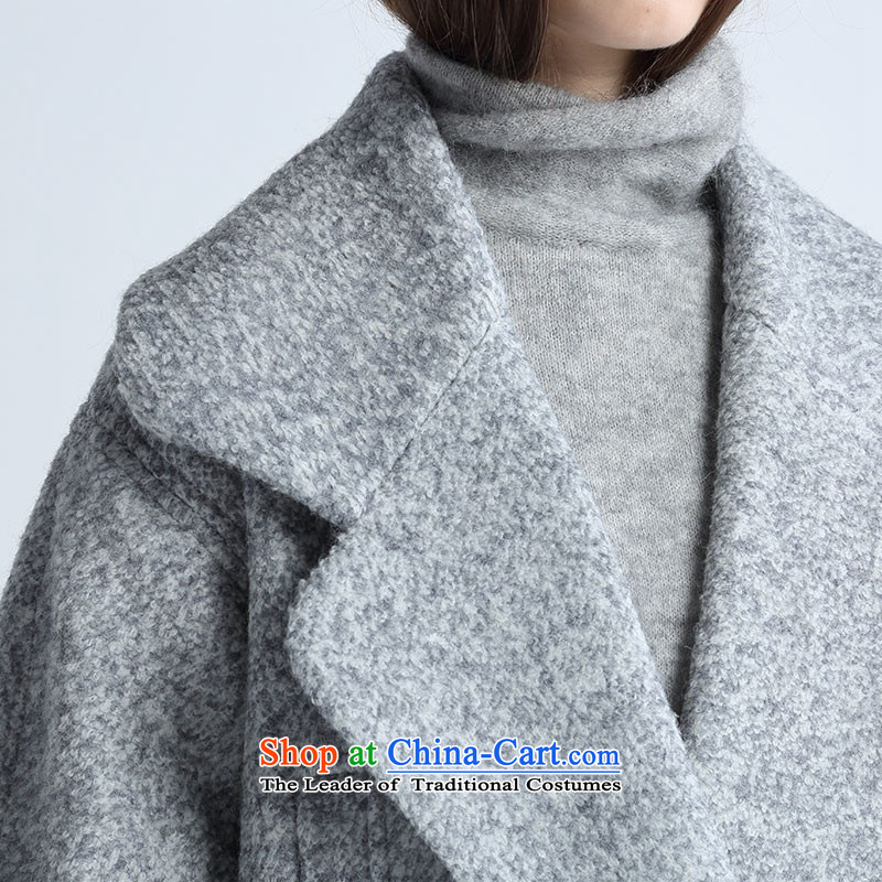 In winter, of d'zzit large lapel 7 cuff woolen coat 354G282 Light Gray 155xs,d'zzit,,, shopping on the Internet