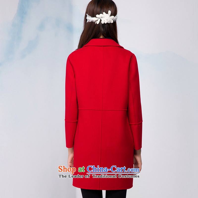 Therefore, 2015 winter new Cheung wool long coats wild woolen coat stylish and elegant red jacket 175/96A, gross? Therefore, Cheung shopping on the Internet has been pressed.