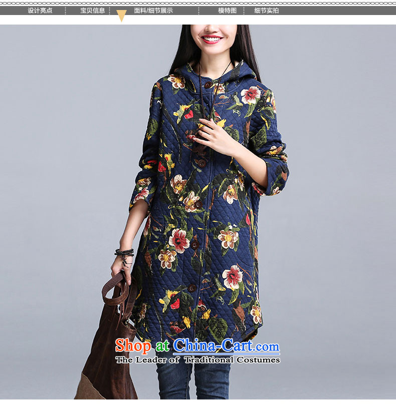 The Korean version of large equipment yi code in women's long folder cotton loose stamp Hoodie Blue M picture, prices, brand platters! The elections are supplied in the national character of distribution, so action, buy now enjoy more preferential! As soon as possible.