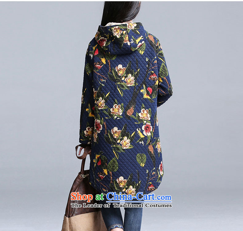 The Korean version of large equipment yi code in women's long folder cotton loose stamp Hoodie Blue M picture, prices, brand platters! The elections are supplied in the national character of distribution, so action, buy now enjoy more preferential! As soon as possible.