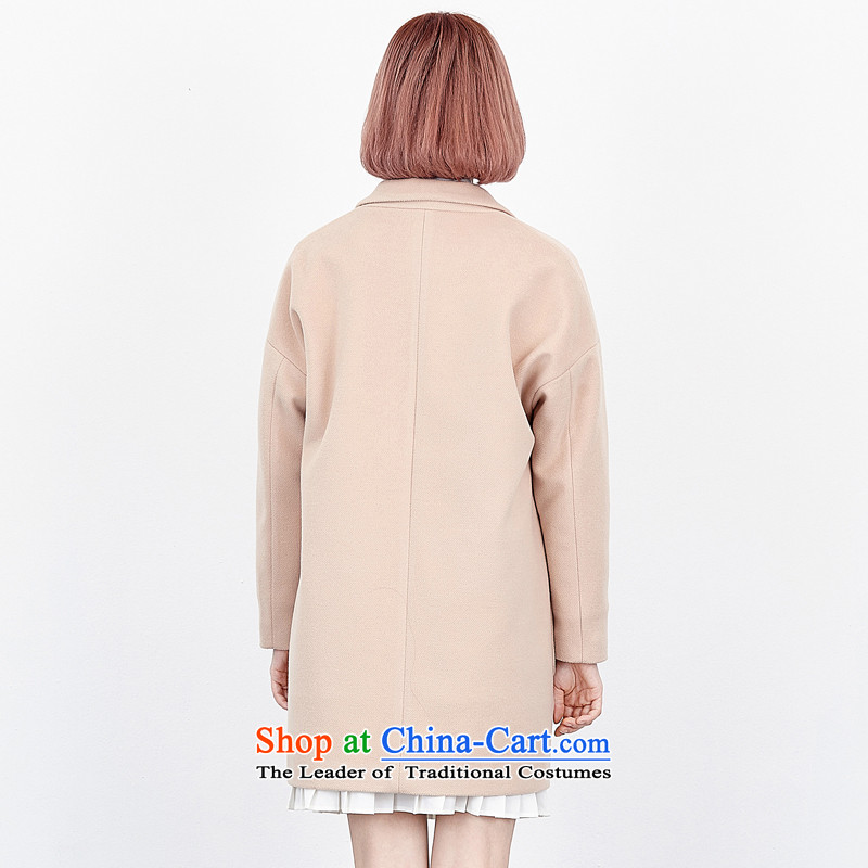 Wide Color Gamut 2015 autumn and winter new Korean Female Straight suits for pure color graphics thin wild thick?? Jacket coat gross meat apricot S, broaden the colors (kuose) , , , shopping on the Internet