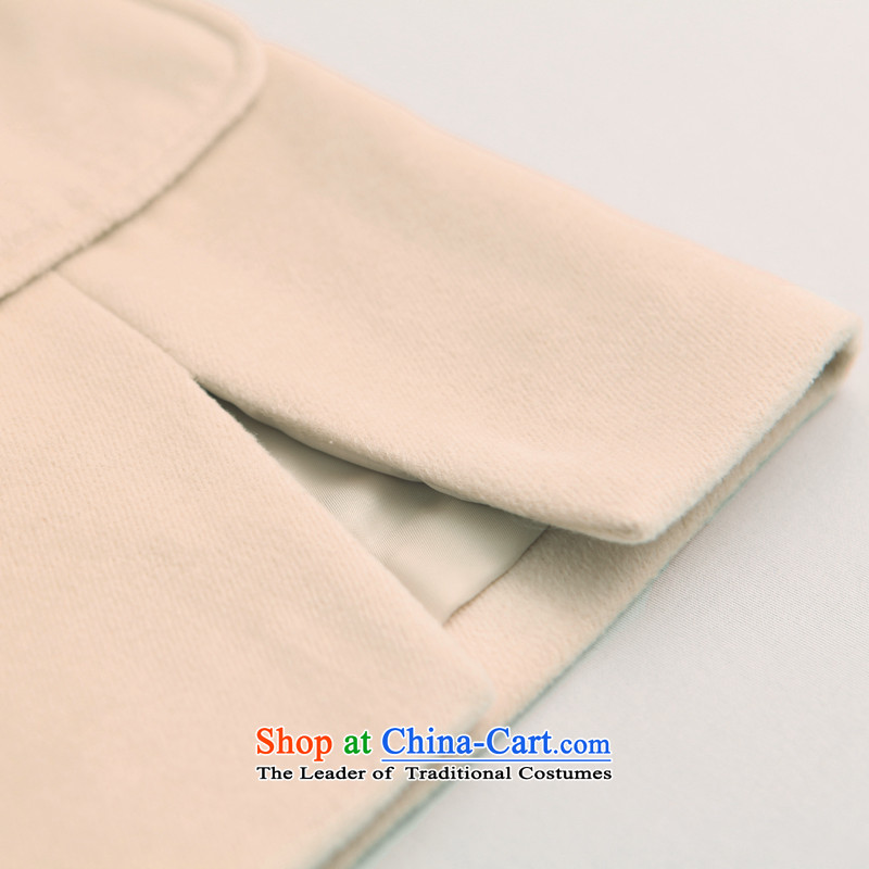 Wide Color Gamut 2015 autumn and winter new Korean Female Straight suits for pure color graphics thin wild thick?? Jacket coat gross meat apricot S, broaden the colors (kuose) , , , shopping on the Internet