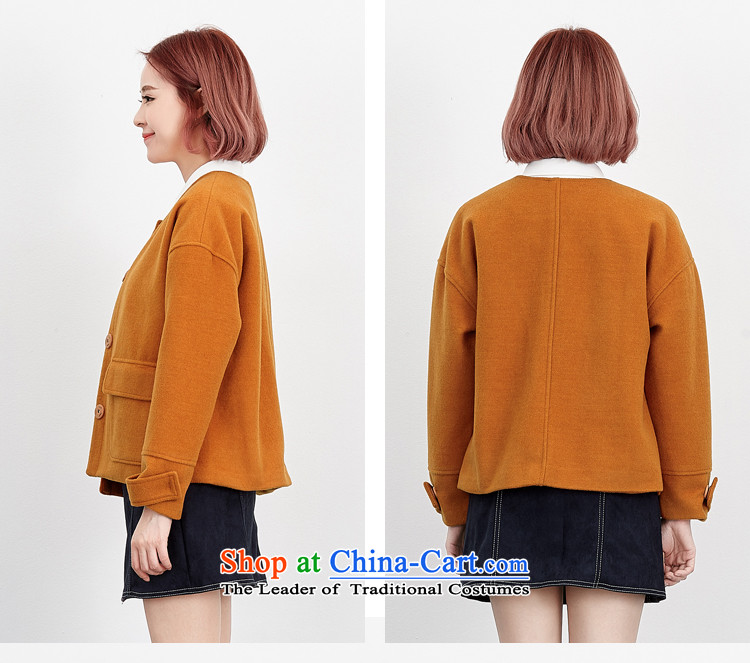 Wide Color Gamut 2015 autumn and winter new Korean Female Straight round-neck collar long-sleeved solid color stitching pocket short of the amount? and yellow are code jacket picture, prices, brand platters! The elections are supplied in the national character of distribution, so action, buy now enjoy more preferential! As soon as possible.