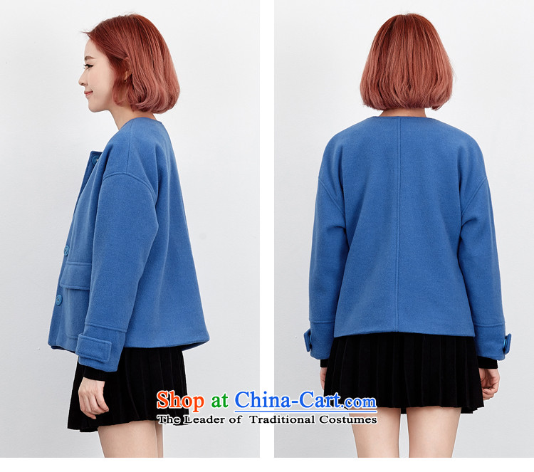 Wide Color Gamut 2015 autumn and winter new Korean Female Straight round-neck collar long-sleeved solid color stitching pocket short of the amount? and yellow are code jacket picture, prices, brand platters! The elections are supplied in the national character of distribution, so action, buy now enjoy more preferential! As soon as possible.