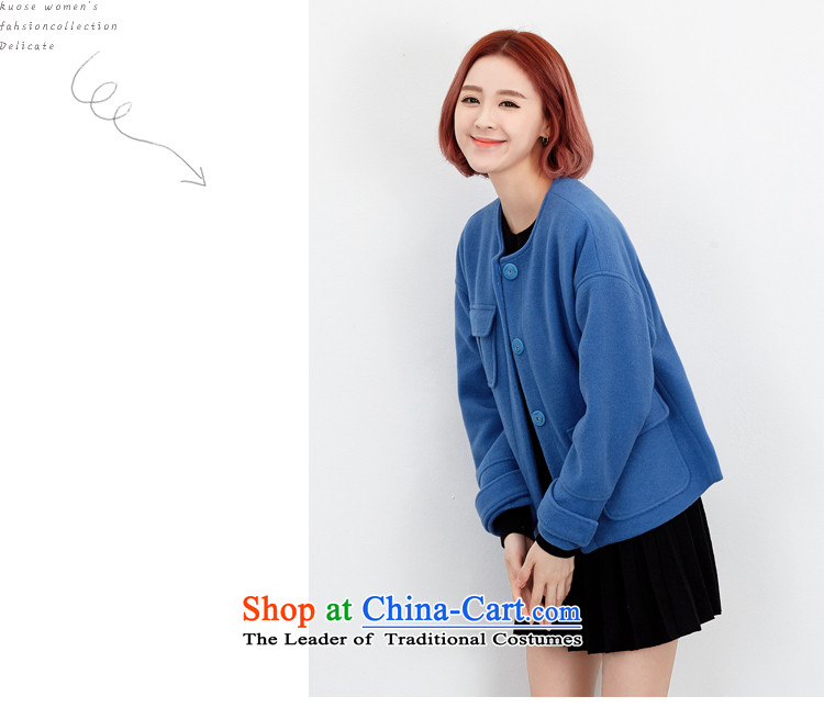 Wide Color Gamut 2015 autumn and winter new Korean Female Straight round-neck collar long-sleeved solid color stitching pocket short of the amount? and yellow are code jacket picture, prices, brand platters! The elections are supplied in the national character of distribution, so action, buy now enjoy more preferential! As soon as possible.