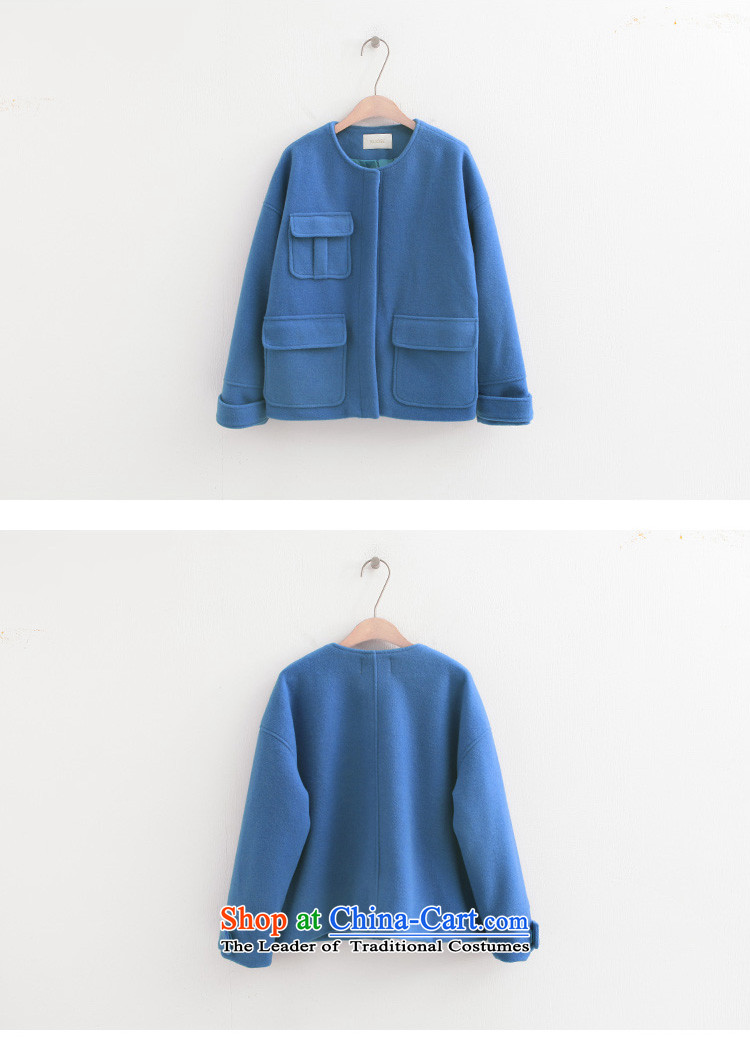 Wide Color Gamut 2015 autumn and winter new Korean Female Straight round-neck collar long-sleeved solid color stitching pocket short of the amount? and yellow are code jacket picture, prices, brand platters! The elections are supplied in the national character of distribution, so action, buy now enjoy more preferential! As soon as possible.