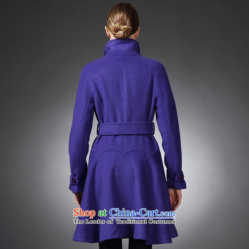 The elections of the same health maxchic stars Marguerite Hsichih 2015 winter large roll collar the cloth belt A swing wool coat intermediate schools with 22,122 purple M, Then Marguerite Hsichih maxchic (shopping on the Internet has been pressed.)