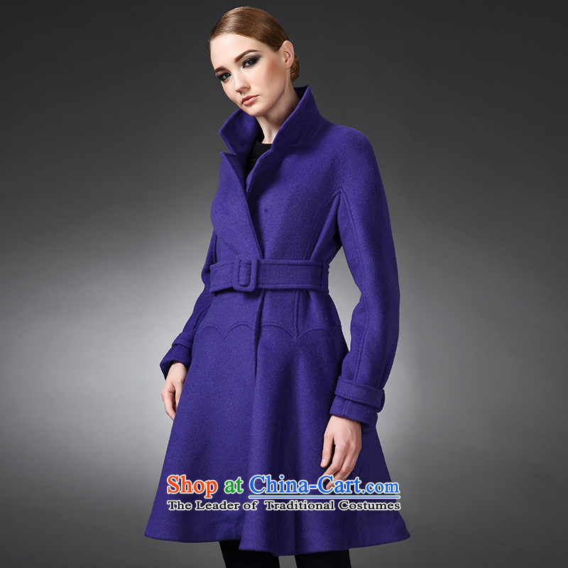 The elections of the same health maxchic stars Marguerite Hsichih 2015 winter large roll collar the cloth belt A swing wool coat intermediate schools with 22,122 purple M, Then Marguerite Hsichih maxchic (shopping on the Internet has been pressed.)