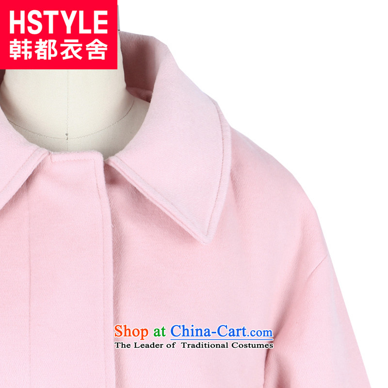 Korea has the Korean version of the Dag Hammarskjöld yi 2015 winter clothing new products with solid color graphics thin solid-colored loose hair? jacket EJ50222 Pink M won both Yi (HSTYLE) , , , shopping on the Internet
