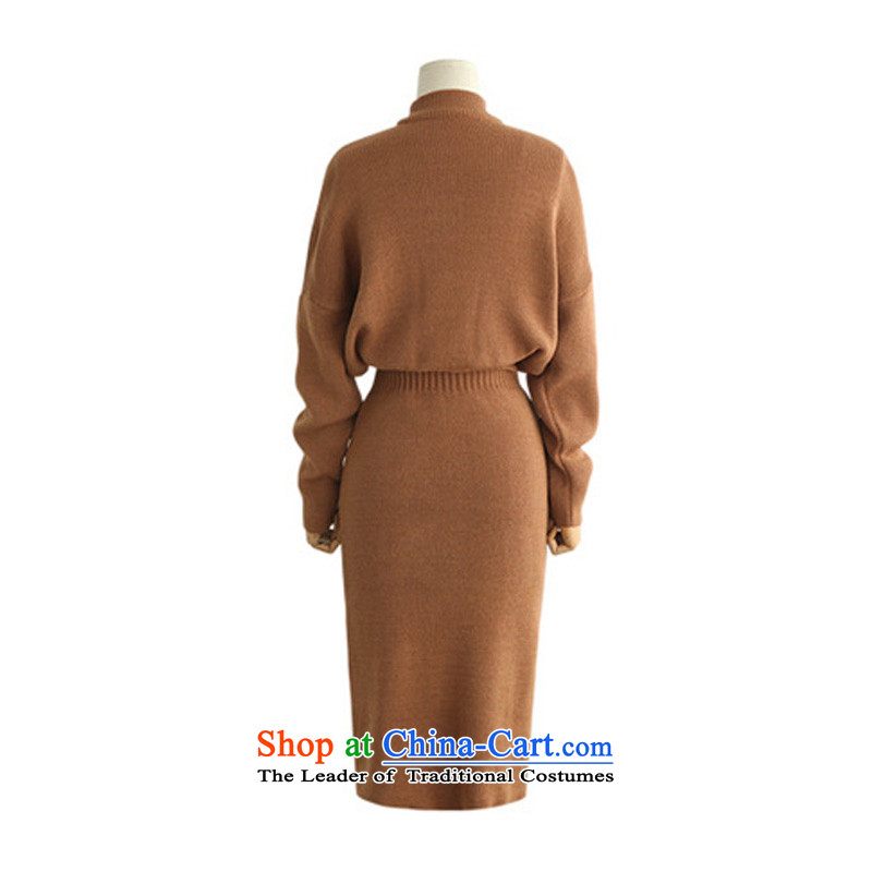 Yu-Sin-thick sister to increase women's code 2015 autumn and winter in the new fat mm long high collar long-sleeved sweater knit wear shirts Sau San dresses picture color 2XL 125-145 recommends that you, Yu's sin (yuerxianzi) , , , shopping on the Interne