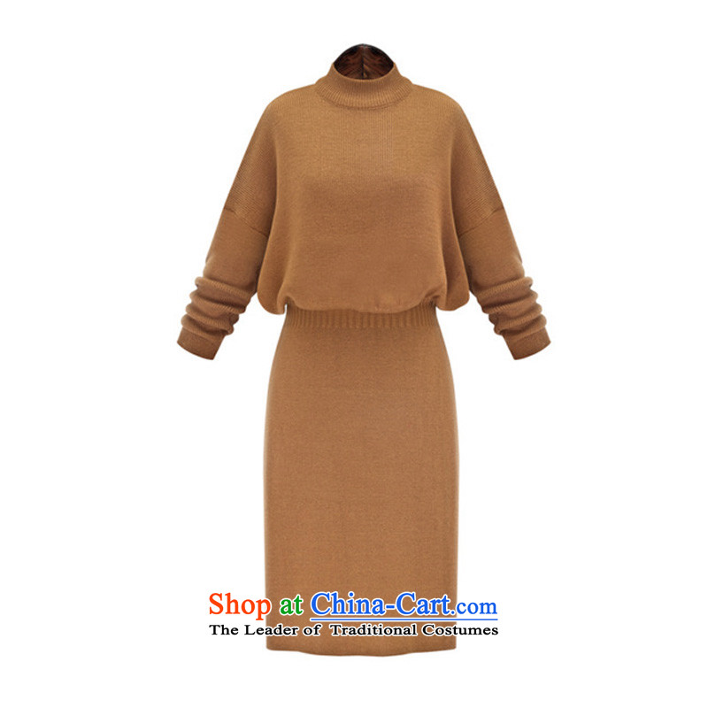 Yu-Sin-thick sister to increase women's code 2015 autumn and winter in the new fat mm long high collar long-sleeved sweater knit wear shirts Sau San dresses picture color 2XL 125-145 recommends that you, Yu's sin (yuerxianzi) , , , shopping on the Interne