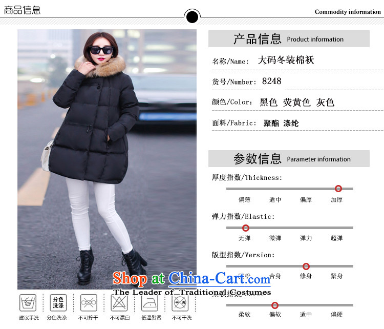 2015 new cotton txin larger female Korean winter cotton coat thick MM thin, stylish video Women's blouses gross collar robe thick warm Cap Black 8248 XXXL picture, prices, brand platters! The elections are supplied in the national character of distribution, so action, buy now enjoy more preferential! As soon as possible.