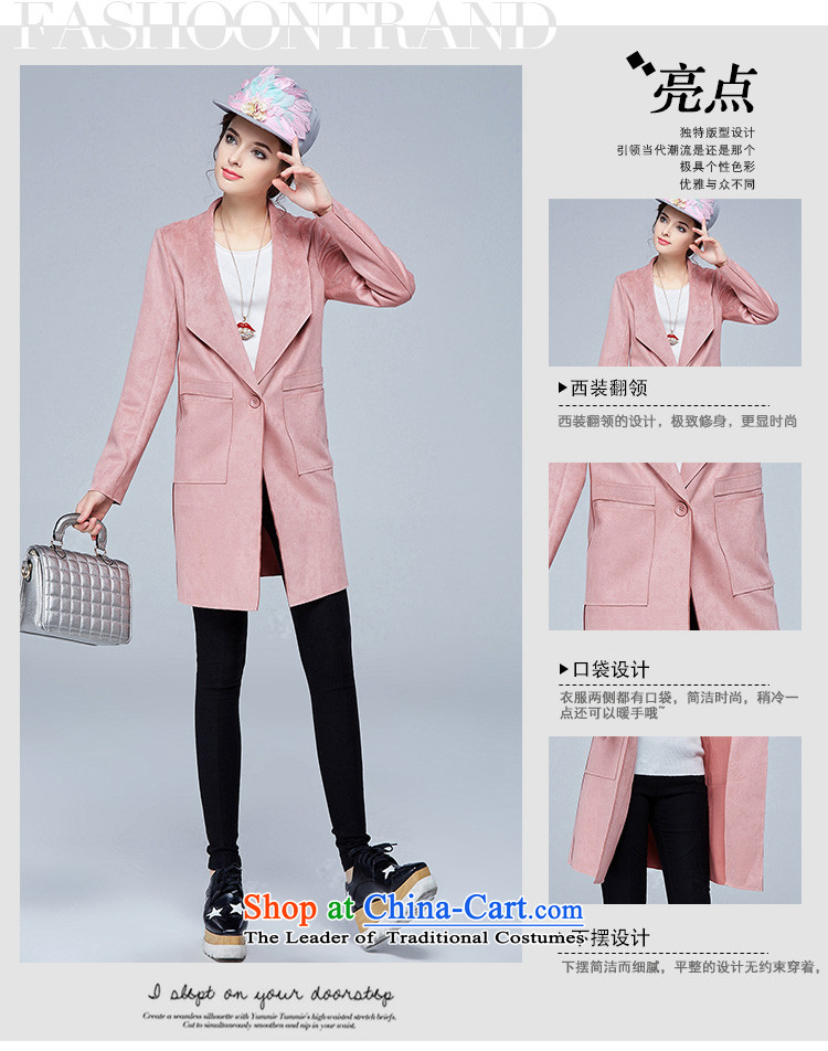 Rui Mei to 2015 to increase the number of women with new Fall/Winter Collections of thick video thin lapel suede coats that long jacket, N1370 pink 2XL Photo, prices, brand platters! The elections are supplied in the national character of distribution, so action, buy now enjoy more preferential! As soon as possible.