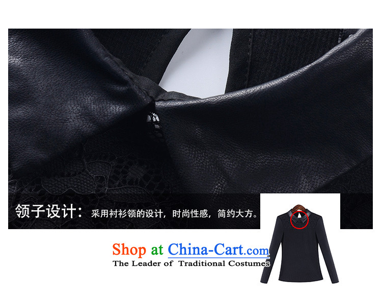 Rui Mei to 2015 to increase the number of women with new Fall/Winter Collections of thick video lapel thin lace stitching engraving long-sleeved shirt N1362 forming the knitting black 3XL picture, prices, brand platters! The elections are supplied in the national character of distribution, so action, buy now enjoy more preferential! As soon as possible.