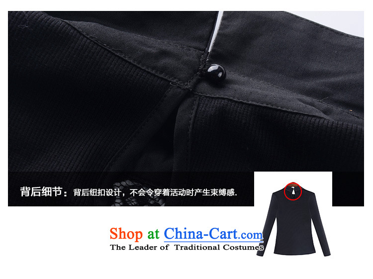 Rui Mei to 2015 to increase the number of women with new Fall/Winter Collections of thick video lapel thin lace stitching engraving long-sleeved shirt N1362 forming the knitting black 3XL picture, prices, brand platters! The elections are supplied in the national character of distribution, so action, buy now enjoy more preferential! As soon as possible.