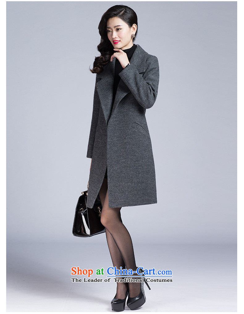 The population of Lin Winter 2015 new women's temperament Sau San Solid Color OL long gross jacket gray M pictures?, prices, brand platters! The elections are supplied in the national character of distribution, so action, buy now enjoy more preferential! As soon as possible.
