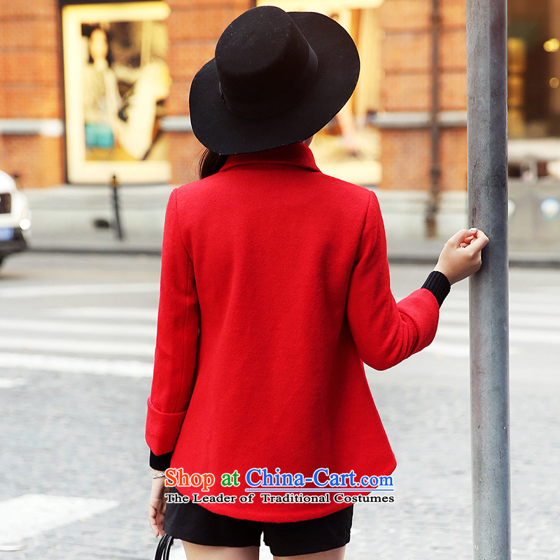Park woke up to 2015 winter clothing new Korean straight hair? jacket stylish and simple winter coats female red , then woke up to the Disneyland , , , shopping on the Internet