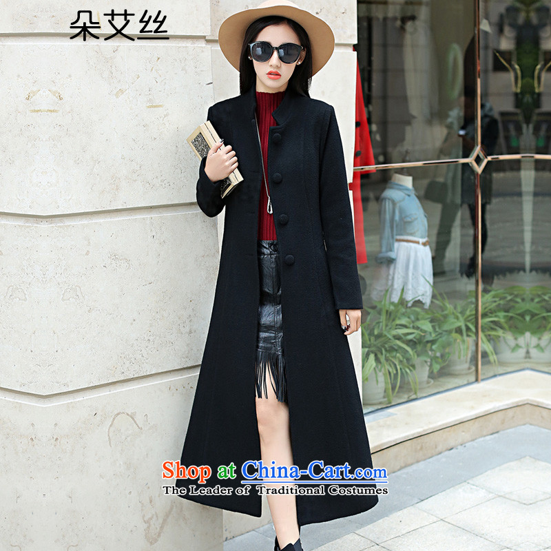 The Korean version of the population of a gross coats female long? 2015 winter clothing new extension of the knee jacket women's gross? ultra-long thick wool coat of red , L? flower HIV population , , , shopping on the Internet