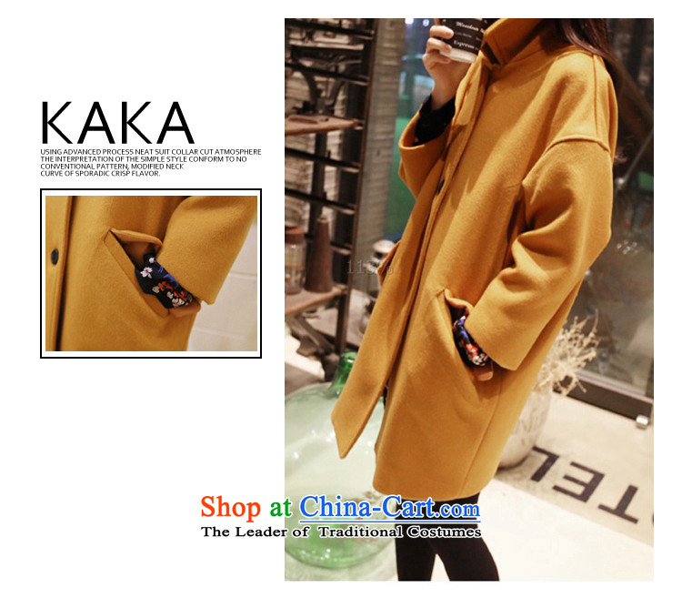 Sin has been gross? 2015 autumn and winter coats female new liberal larger jacket in Sau San long Korean gross? female shop long coats recommended wine red  L picture, prices, brand platters! The elections are supplied in the national character of distribution, so action, buy now enjoy more preferential! As soon as possible.