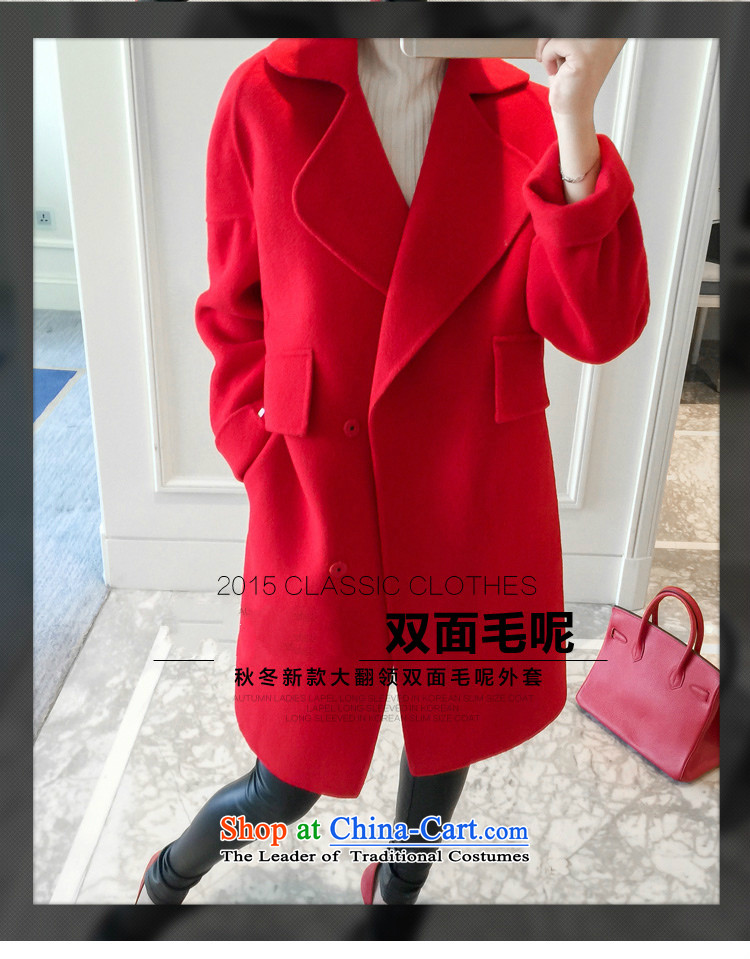Sin has the European site 2015 new autumn and winter Korean double-side in long hair a jacket cocoon wool-coats and colors so gross thick warm S quality pictures counters, prices, brand platters! The elections are supplied in the national character of distribution, so action, buy now enjoy more preferential! As soon as possible.