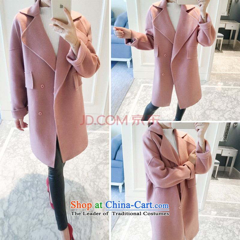 Sin has the European site 2015 new autumn and winter Korean double-side in long hair a jacket cocoon wool-coats and colors so gross thick warm S quality of counters have sin shopping on the Internet has been pressed.